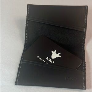 Kiko Black Leather Card Holder